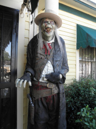 This is old DeadEye.  He can greet your guests for just $55 rental fee.
